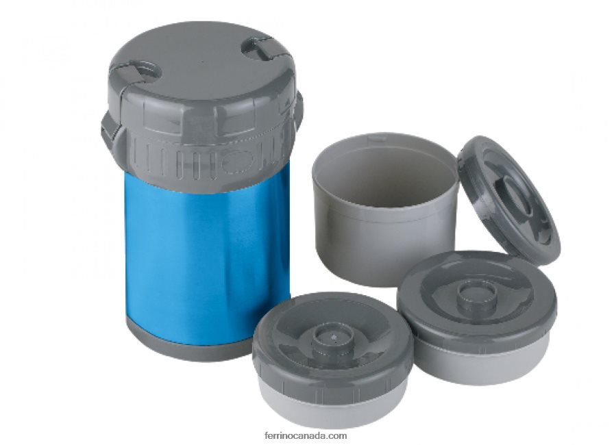 Ferrino Unisex INOX LUNCH JUG WITH CONTENITORS 8RV8VL669