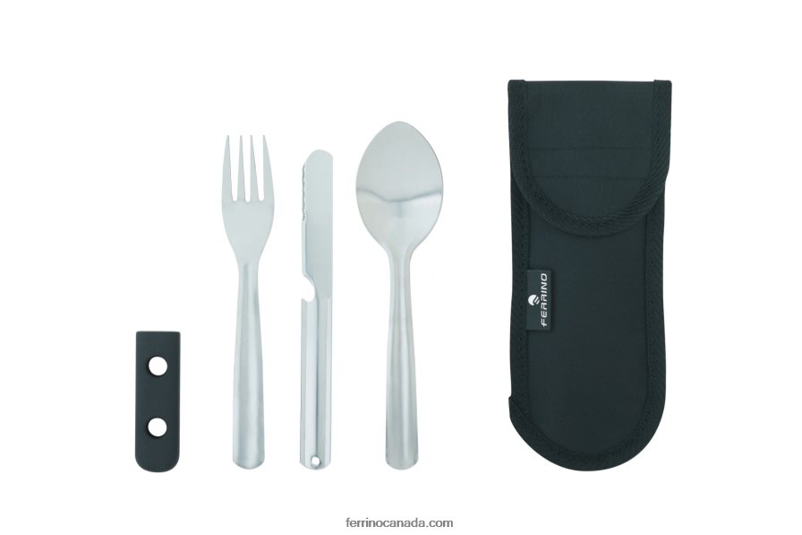Ferrino Unisex CUTLERY FOLDABLE INOX 8RV8VL662