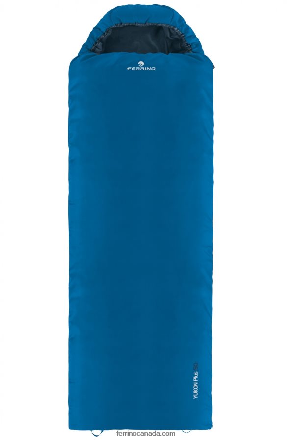 Ferrino Unisex SLEEPINGBAG YUKON PLUS SQ ZIP LEFT BLUE 8RV8VL394 Zip Left Blue