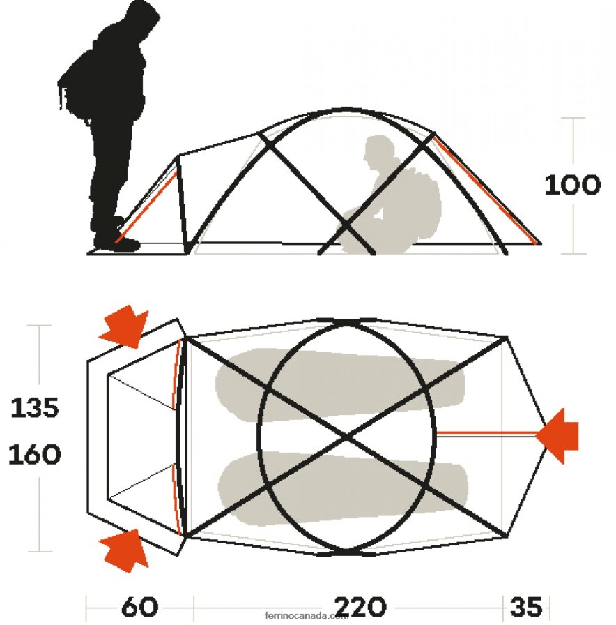 Ferrino Unisex SNOWBOUND 2 TENT 8RV8VL443