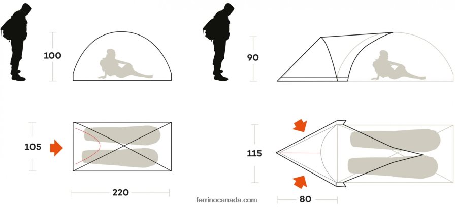 Ferrino Unisex TENT BLIZZARD 2 8RV8VL439
