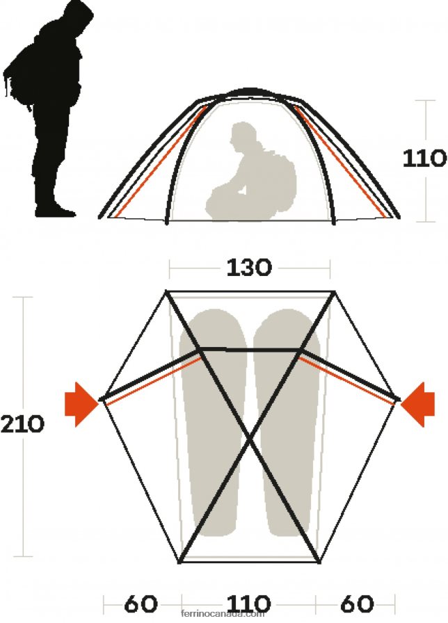 Ferrino Unisex TENT FORCE 2 8RV8VL475