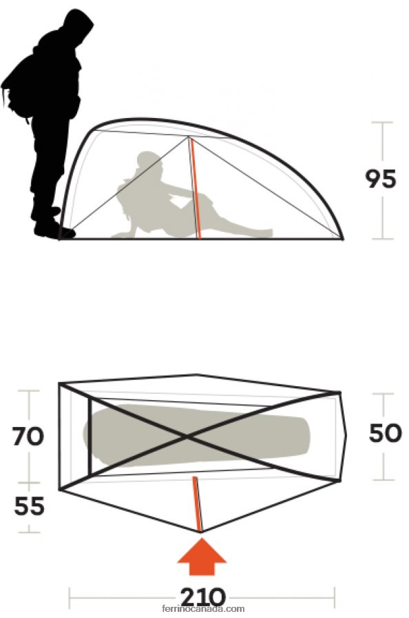 Ferrino Unisex TENT NEMESI 1 PRO 8RV8VL469