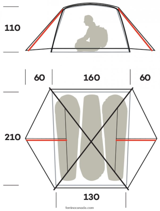 Ferrino Unisex TENT NEMESI 3 PRO FR 8RV8VL471