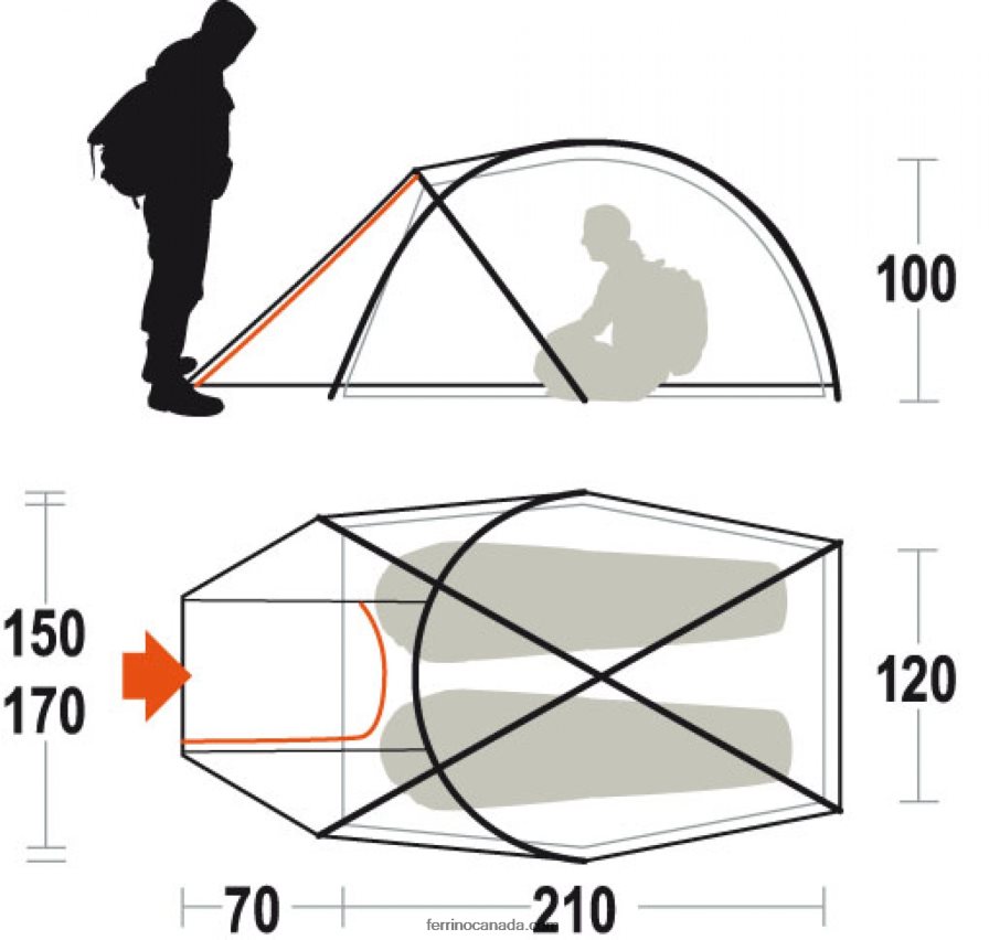 Ferrino Unisex TENT PILIER 2 8RV8VL445