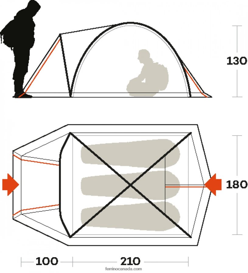 Ferrino Unisex TENT TENERE 3 8RV8VL486