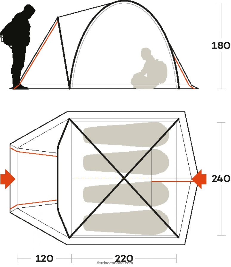 Ferrino Unisex TENT TENERE 4 8RV8VL487